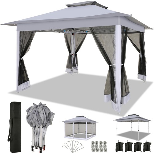 12x12 Pop up Gazebo on Clearance with Mosquito Netting,carpas para Patio Deal...