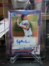 2021 Bowman Chrome Prospects Purple Refractor /250 Dylan MacLean #CPA-DMA Auto