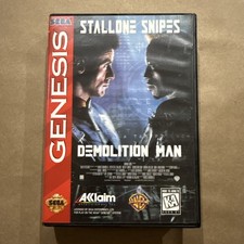 Demolition Man (Sega Genesis, 1995) Stallone Snipes - CIB Tested Complete Manual
