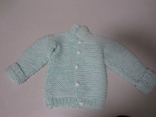 Hand Knitted Baby Sweater, Hat, and Blanket