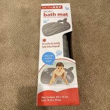 Skip Hop Moby Bath May 30  X 15.5  Tub Mat Gray Whale Shape New In Box