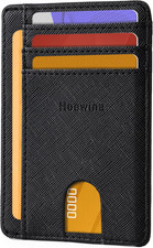 Slim Wallet for Men, Minimalist Front Pocket RFID Blocking Leather Wallets, Thin