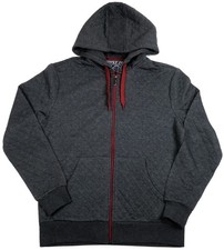 Small Mens Diamond Stitch Full Zip Hoodie Swe...