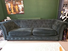Green Velvet 4 Seater Corner Sofa