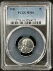 1943  1C Lincoln Wheat One Cent  PCGS MS66  57508125