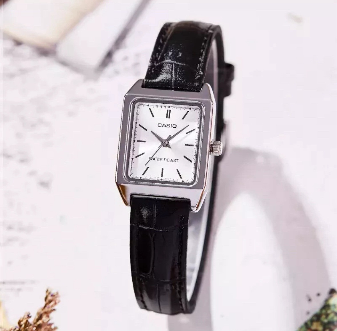 Casio LTP-V007L-7E1U Women Black Leather Vintage Watch New With Box Fast Postage