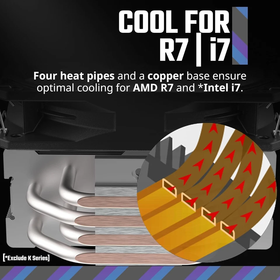 Cooler Master Hyper 212 Spectrum V3 ARGB CPU Air Cooler, 120mm PWM Fan, 4... - Image 3 of 4