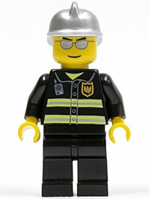 LEGO  Minifigur cty0047 - Fire - Reflective Stripes - City