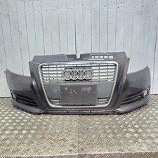 2008- 2012 Audi A3 8P Front Bumper Complete w/ Washers & Foglights Grey