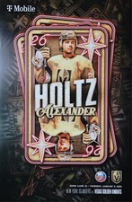 Vegas Golden Knights vs New York Islanders gameday poster 1/9/25 Alexander Holtz