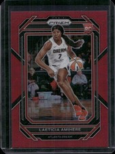2023 Panini Prizm WNBA Laeticia Amihere RC #140 Red Prizm 27/199 Atlanta Dream