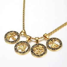 Pendant Necklaces Zodiac Signs 2023 Gold Stainless Steel Rope