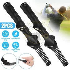 2Pcs Right-Hand Golf Swing Training Grip Standard Teaching Aid Warm Up Trainer