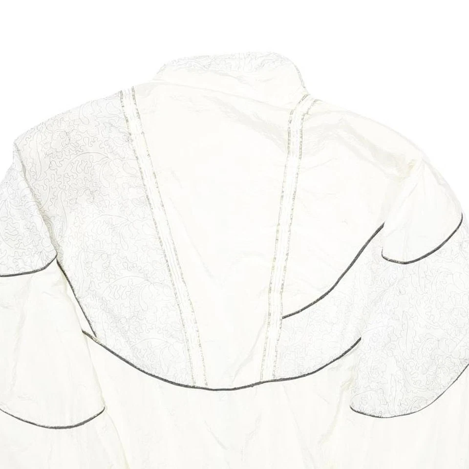 ACTIVE STUFF Womens White Nylon Zip Jacket L Lightweight Patterned Casual - Image 4 of 4