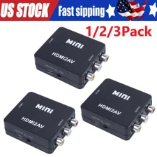 HDMI To RCA AV Adapter Converter Cable CVBS 3RCA 1080P Composite Video Audio lot