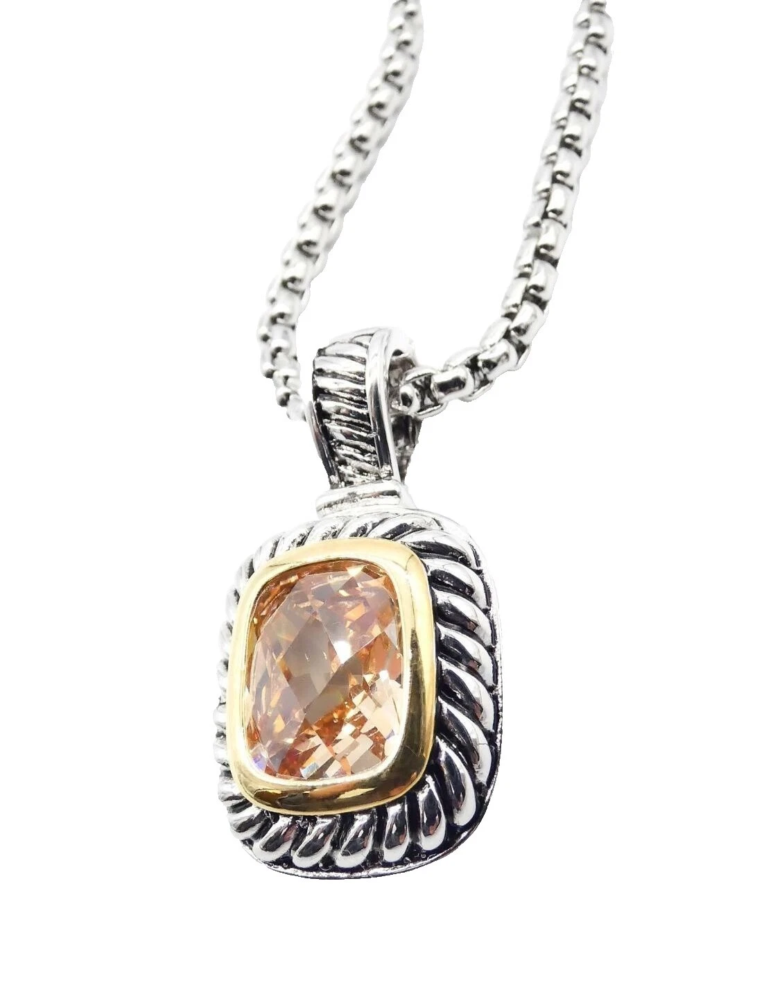 Модные коричневые ожерелья и кулоны с подвеской в виде топаза