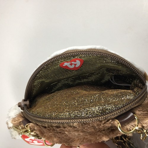 NEW 2021 TY Fashion Beanie Boos MUDDLES the Brown Dog Mini Crossbody Purse MWMTS - 第 5/6 張圖片