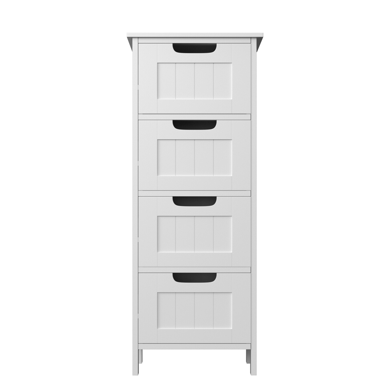 Bathroom Storage Unit MDF Cupboard 4 Drawer Shelves Durable