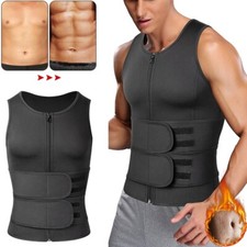 Men Compression Slimming Body Shaper Vest Weight Loss Workout Tank Top Shirt Gym
