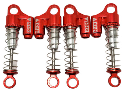NHX Aluminum Mini/Micro Shock / Damper Set Red: Axial SCX24 Front / Rear