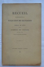 Raimond de Nicolay - La guerre du Canada de 1755 à 1760 - Rennes 1888