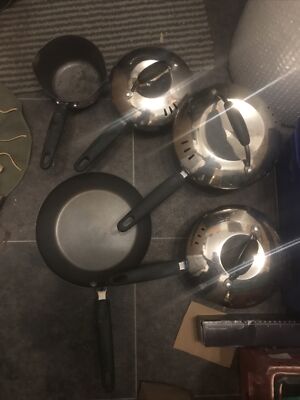 Gemischtes Set 5 x Silverstone Pfannen und Bratpfanne verschiedene Größen