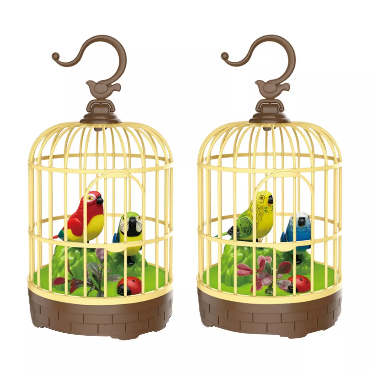 Singing bird toy in cage 2025