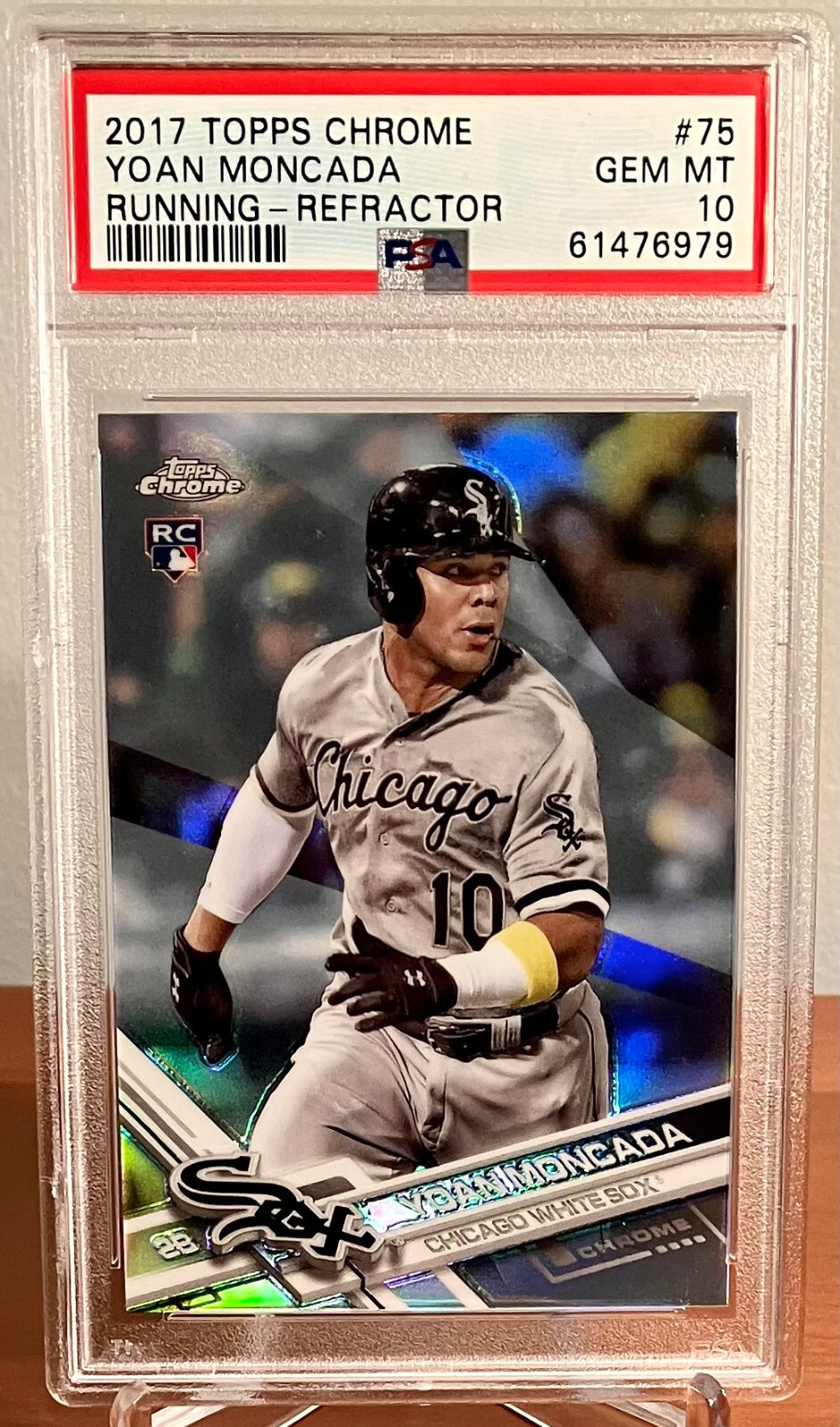 2017 Topps Chrome Yoan Moncada Rookie RC Refractor #75 PSA 10