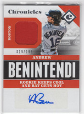 2017 Panini Chronicles Signature Swatches #7 Andrew Benintendi Auto /199 - NM-MT