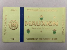 MAUXION Schokolade Papier Vollnuss Meisterklasse Saalfeld Reklame 18x10