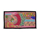 Vintage Embroidered Patchwork Indian Handmade Bohemian Tapestry Wall Hanging At
