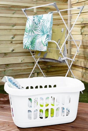 [Set of 3] Plastic Hipster Laundry Basket Washing Clothes Storage with Handles - Picture 43 of 74