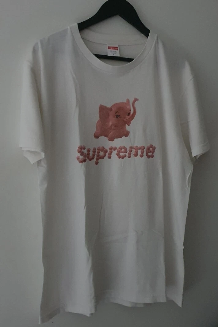 T shirt blanc SS17 Supreme Elephant taille L large