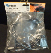 Steren 10 Foot DVI-A t0 SVGA DE15HD Monitor Cable PK-516-710BK