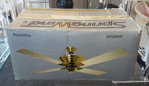 Vintage Ceiling Fan With Clear Acrylic Blades 48 Dia Ebay