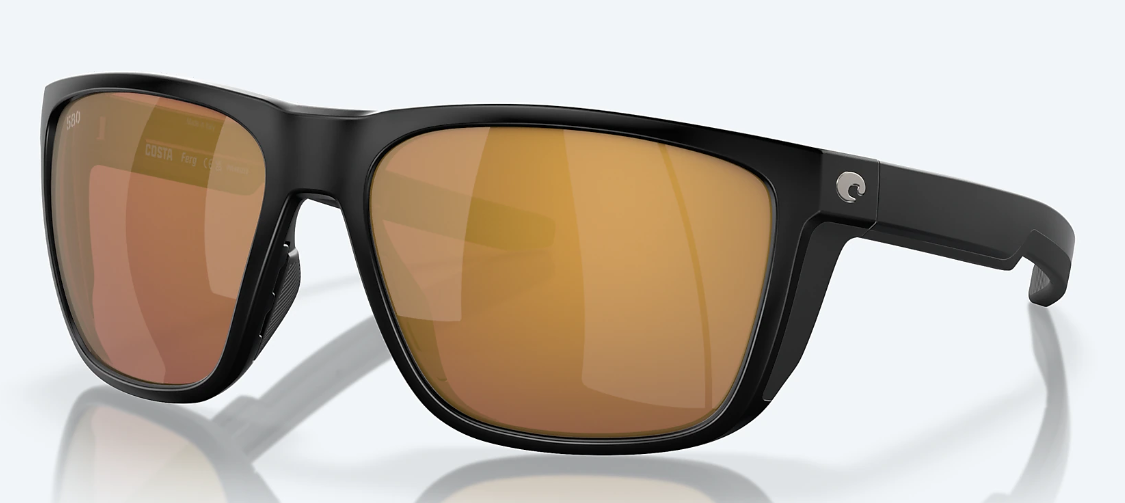 NEW Costa Del Mar Ferg Black Frame w/ Gold Mirror 580G