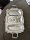 Gorgeous Large Birmingham Silver Co. Silverplate Over Copper Footed Serving Tray — photo 2