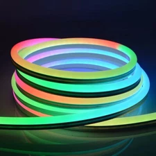16.4ft 24V RGB LED Neon Rope Light Strip Waterproof Home Outdoor Building Decor