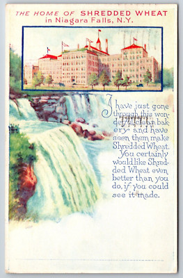 Shredded Wheat Niagara Falls Advertising Postcard PM 1935 VGC | eBay