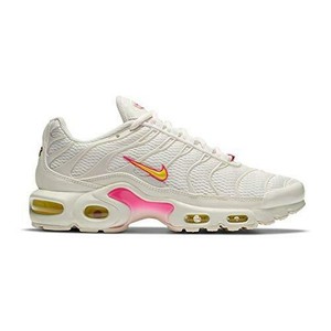 white and pink nike tns