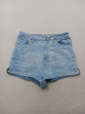 BDG Women Jean Shorts 29 Light Blue Distressed High Rise Slim Fit Classic
