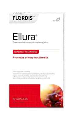 Flordis Ellura Recurrent Cystitis Urinary Tract Health Support Cranberry 15 Caps