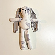 Jellystone Smiling Koala Grey White Print Bamboo Cotton Comforter Rattle Lovey