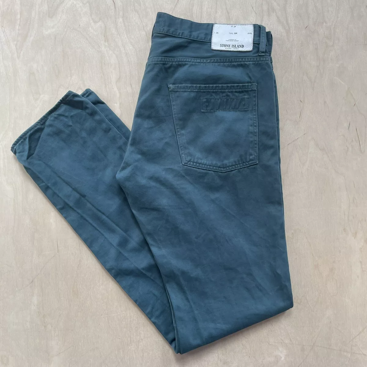 Stone Island 5 Pocket Pants Cotton Twill Slim Dark Green 34 eBay
