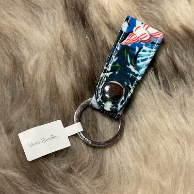 NWT Vera Bradley Loop Keychain - Anchors Aweigh Print