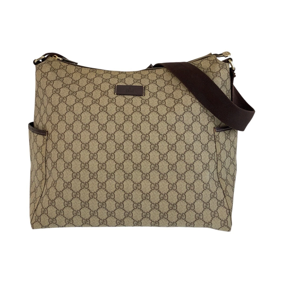 Sac bandoulière GUCCI 201767 sac messager unisexe beige marron GG toile suprême