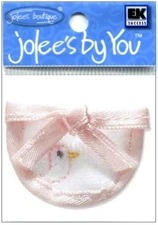 Pink Baby Bib, scrapbook 3D embellishment - Jolee's by You GA015