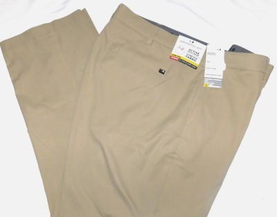 Grand Slam Performance Golf Pants Stretch Wicking Gripper Waist Chinchilla Tan