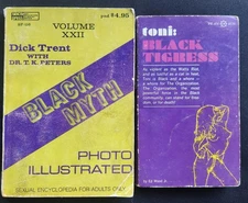 Ed Wood Lot/2 Black Myth 1971 + Toni: Black Tigress 1969 VTG PB Erotica