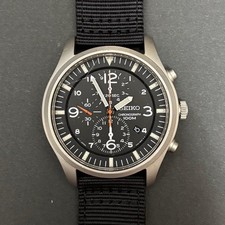 Seiko SNDA65 Chronograph Uhr 7T92 Military Style Edelstahl Nylonband